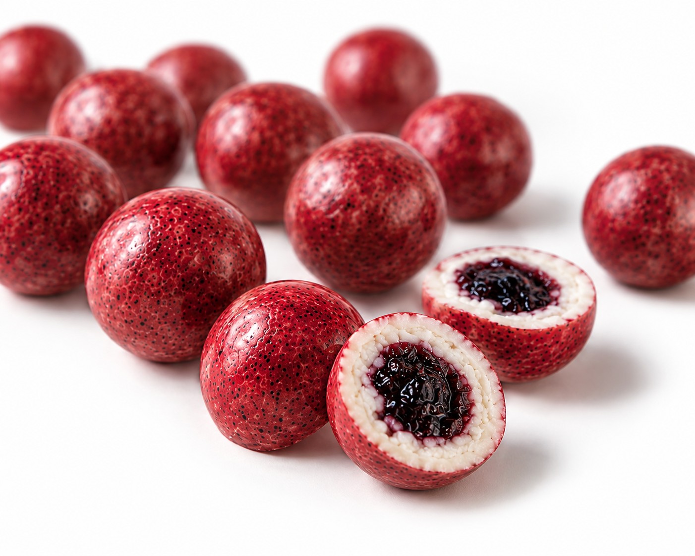 Schwarze Johannisbeeren in feinster Schokolade