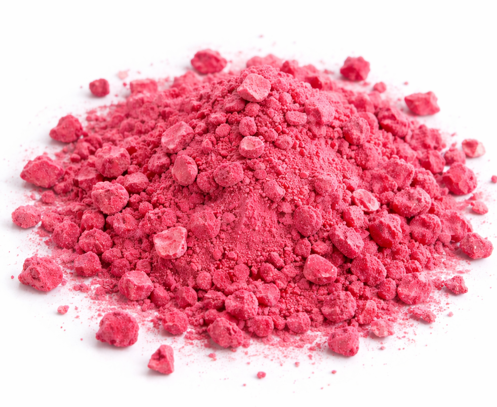 Himbeerstücke/-Pulver gefriergetrocknet, 100g