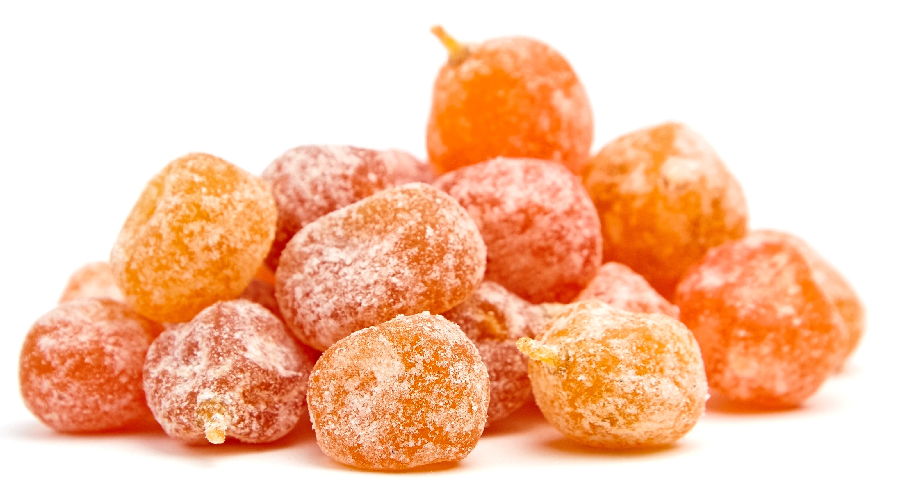 Kumquats, kandiert – aromatische Zwergorangen in feiner Zuckerung