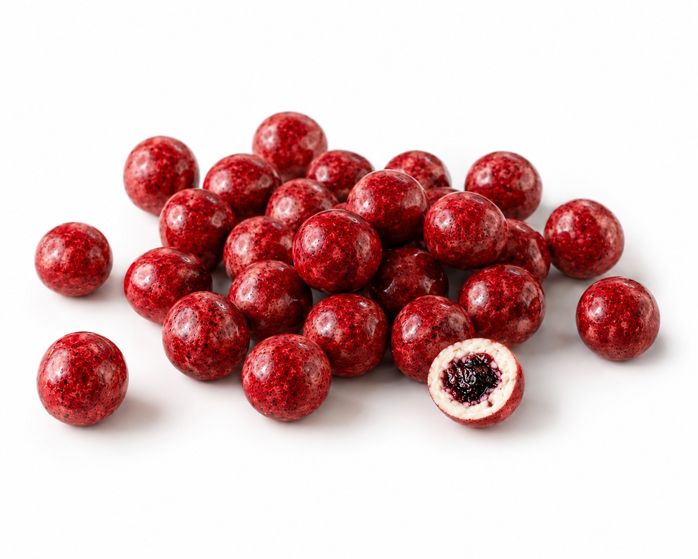 Schwarze Johannisbeeren in feinster Schokolade