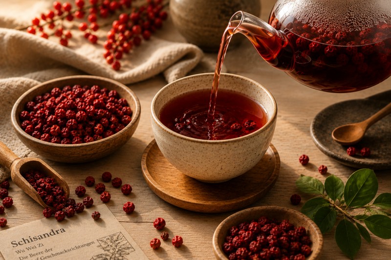 Schisandra Beeren (Wu Wei Zi) – die besondere Aromabeere für Tee & bewusste Genussmomente