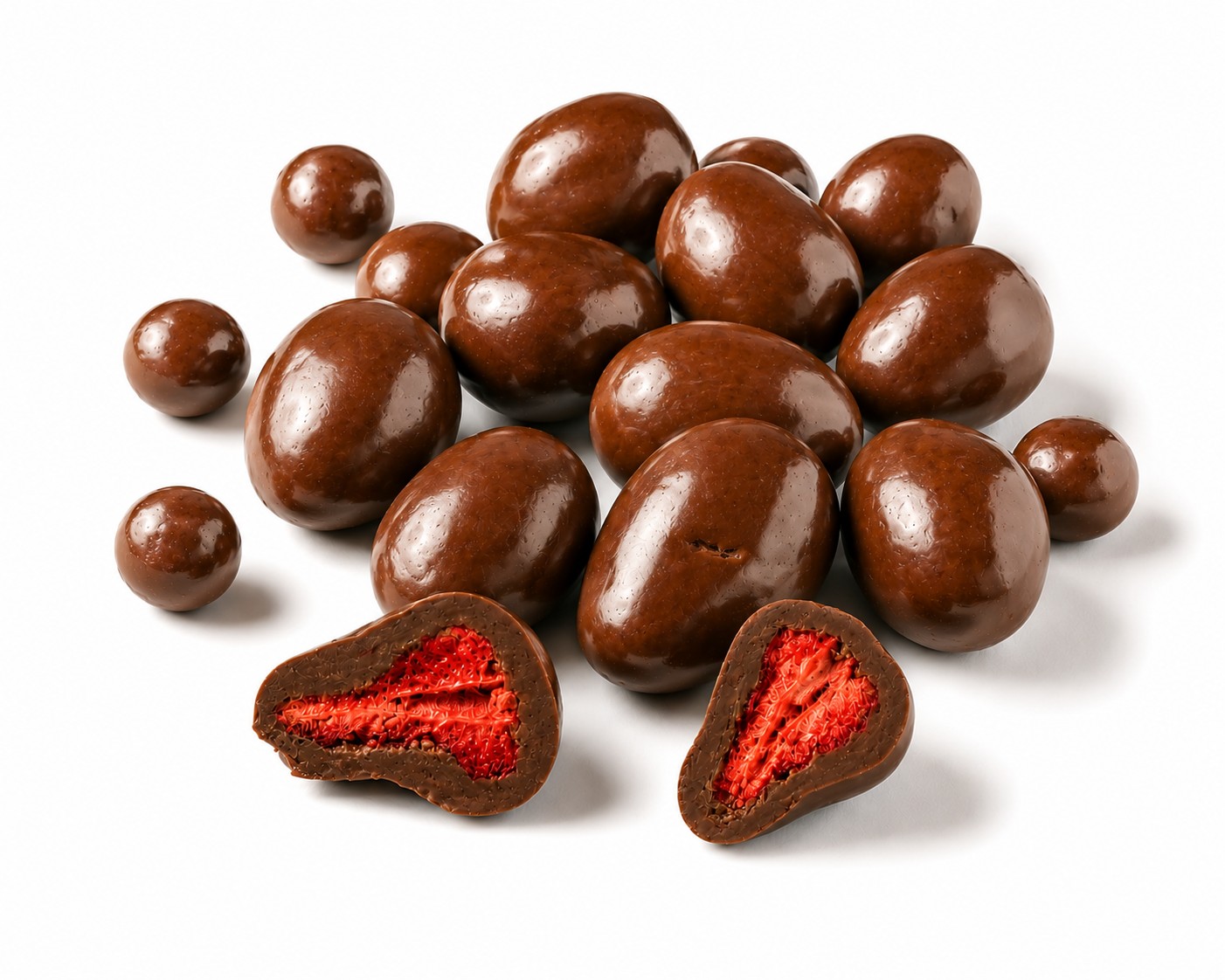 Erdbeeren in Vollmilchschokolade