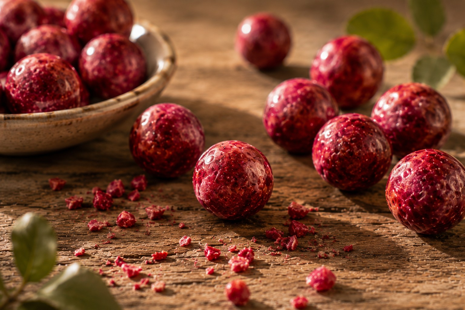 Erdbeeren in Zitronenschokolade, Bio
